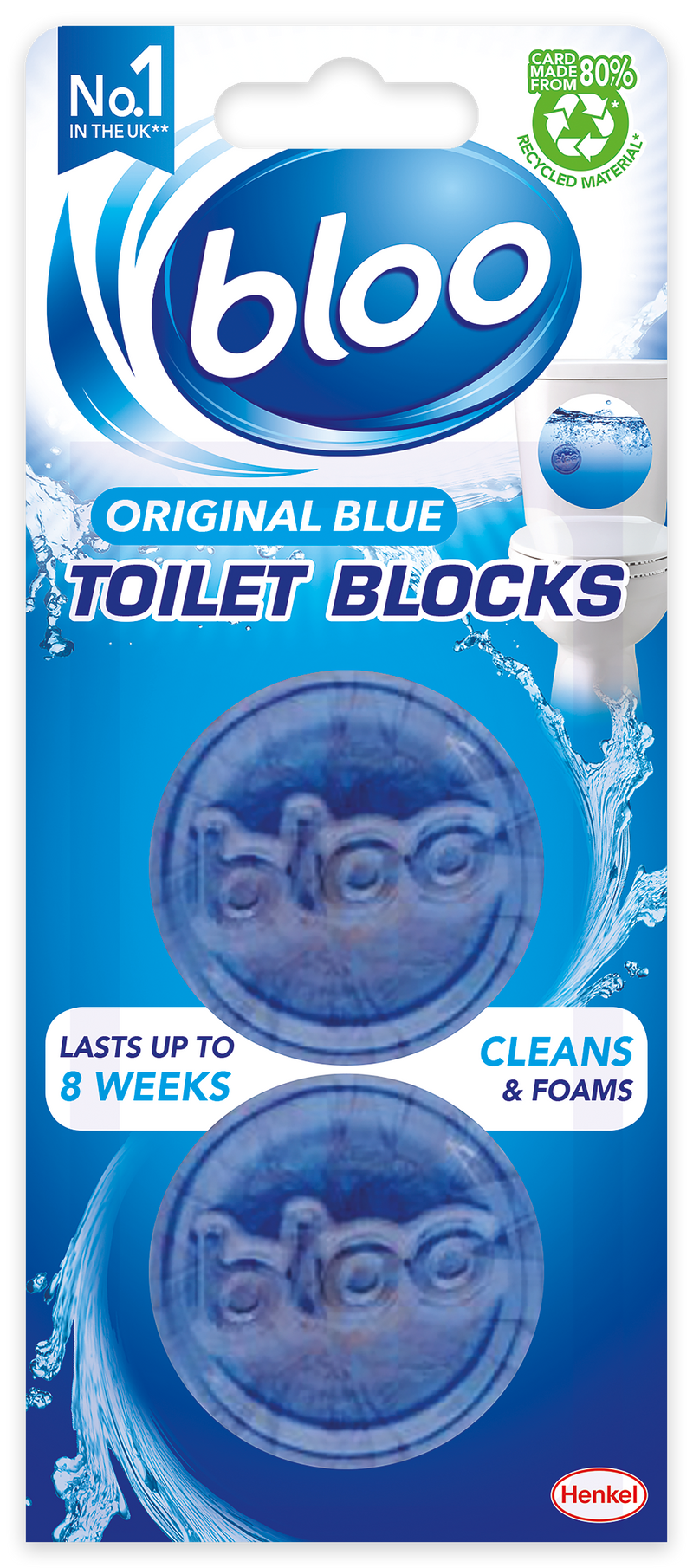 Bloo In Cistern Toilet Block Original Blue 2x38g - UK BUSINESS SUPPLIES