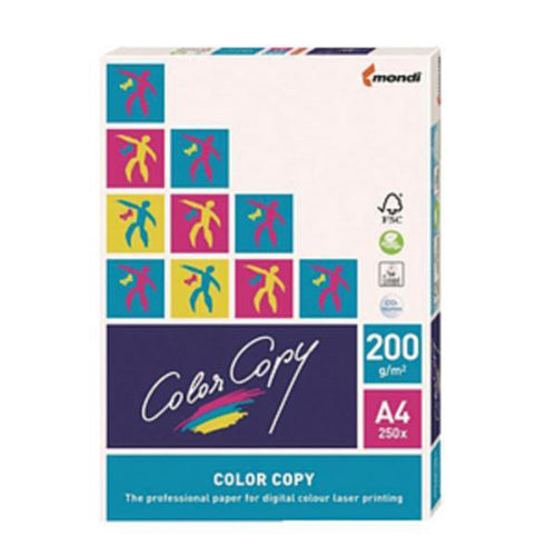 Color Copy A4 Premium Super Smooth Copier Paper - White - 200gsm - Pack of 250 - UK BUSINESS SUPPLIES