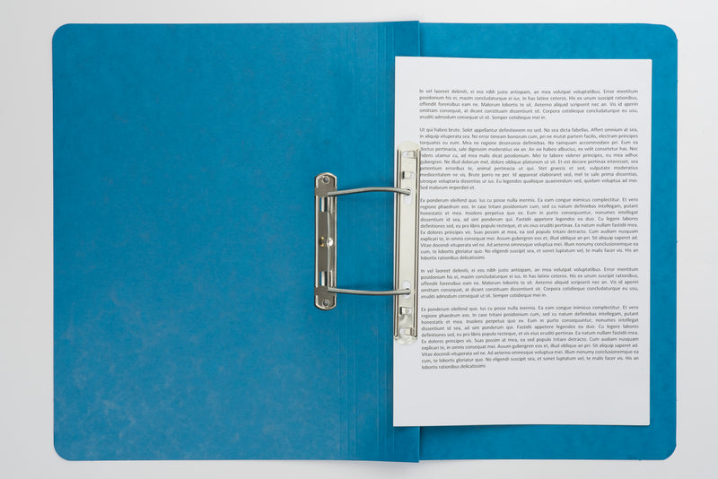 Europa Spiral Wirebound Spring Transfer File Manilla A4 300 Micron Blue (Pack 25) 3005 - UK BUSINESS SUPPLIES