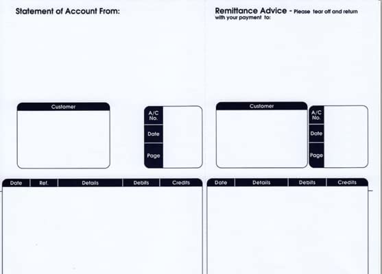Sage (SE85S) Compatible A4 Statement/Remittance Advice Forms Pack 500's - UK BUSINESS SUPPLIES