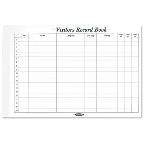 Concord A4 Landscape Refill for Visitors Book 50 Sheets - UK BUSINESS SUPPLIES