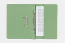 Guildhall Spring Pocket Transfer File Manilla Foolscap 285gsm Green (Pack 25) - 347-GRNZ - UK BUSINESS SUPPLIES