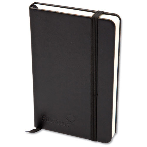 Silvine Executive SoftFeel A5 Notebook Black Code 197BK - UK BUSINESS SUPPLIES