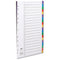 Concord Plastic Index Polypropylene 120 Micron Europunched 1-20 A4 Assorted Code 66599 - UK BUSINESS SUPPLIES