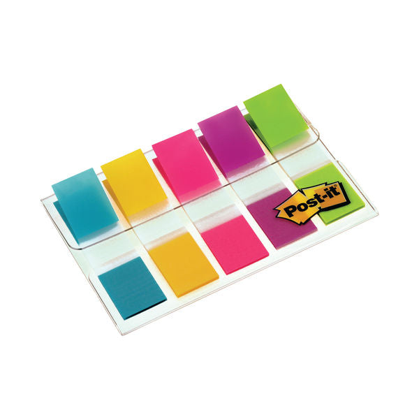 Post-it Portable Small Index 12mm Assorted (Pack of 100) 683-5CBINDEX - UK BUSINESS SUPPLIES
