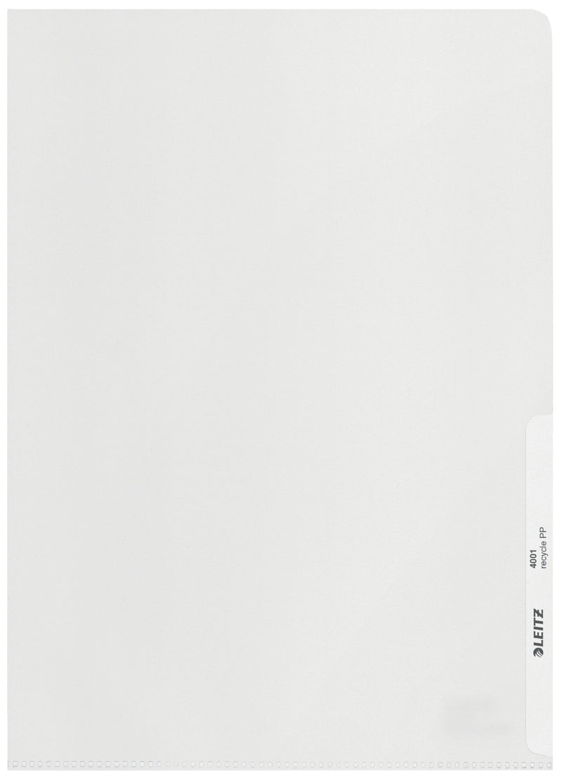 Leitz Recycle Folder A4 140 Micron (Pack 25) 40013003 - UK BUSINESS SUPPLIES