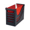 Jalema Resolution File Box with 5 A4 Suspension Files - Black & Red - UK BUSINESS SUPPLIES