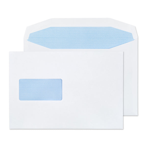 Blake Purely Everyday Mailer Envelope C5+ 162x235mm Gummed Window 90gsm White (Pack 500) - 4408 - UK BUSINESS SUPPLIES