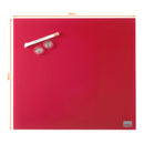 Nobo Magnetic Glass Whiteboard Tile 300x300mm Red 1903954 - UK BUSINESS SUPPLIES