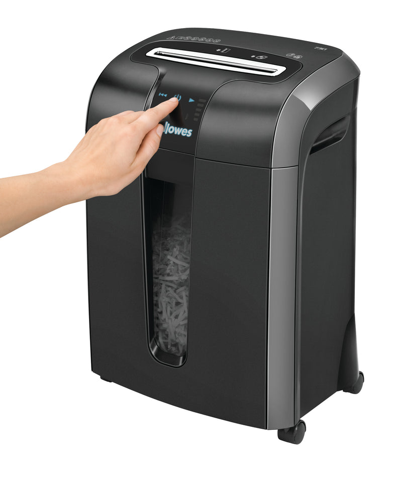 Fellowes Powershred 73Ci Cross Cut Shredder 23 Litre 12 Sheet Black/Grey 4601201 - UK BUSINESS SUPPLIES