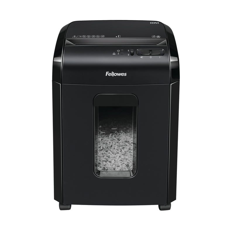 Fellowes Powershred 10M Micro Cut Shredder 19 Litre 10 Sheet Black 4630701 - UK BUSINESS SUPPLIES