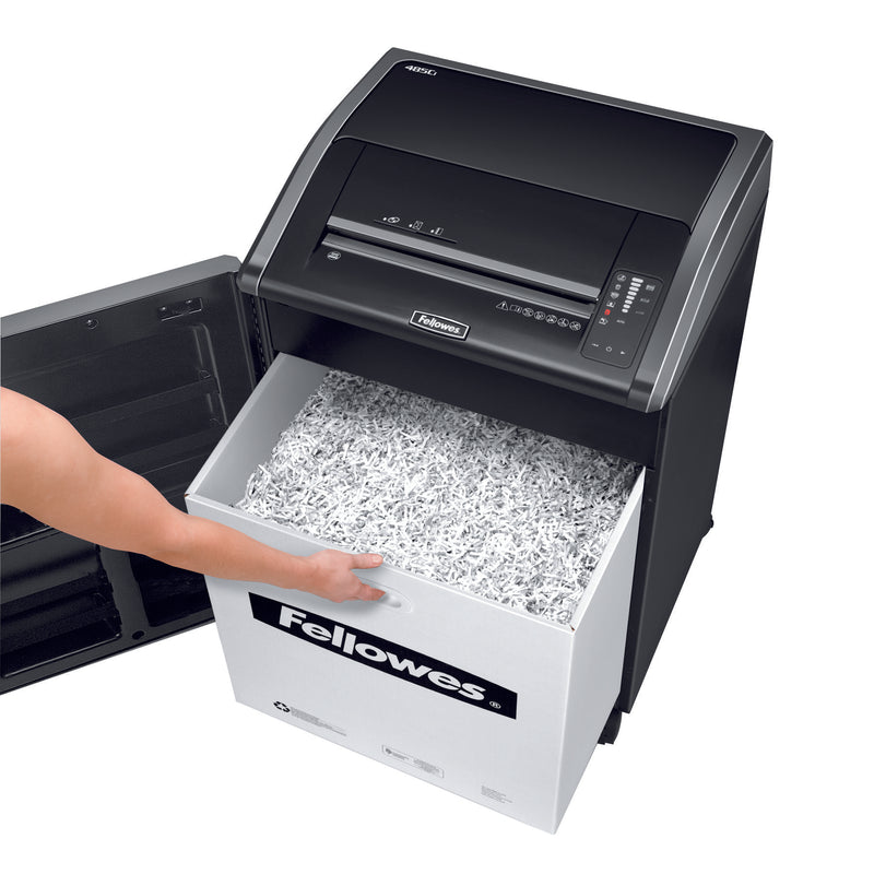 Fellowes Powershred 485Ci Cross Cut Shredder 142 Litre 32 Sheet Black/Grey 4699001 - UK BUSINESS SUPPLIES