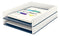 Leitz WOW Dual Colour Letter Tray A4/Foolscap Portrait White/Grey 53611001 - UK BUSINESS SUPPLIES