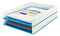 Leitz WOW Dual Colour Letter Tray A4/Foolscap Portrait White/Blue 53611036 - UK BUSINESS SUPPLIES