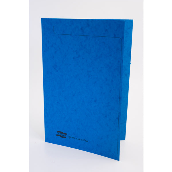Europa Square Cut Folder Pressboard A4 265gsm Blue (Pack 50) - 4825Z - UK BUSINESS SUPPLIES