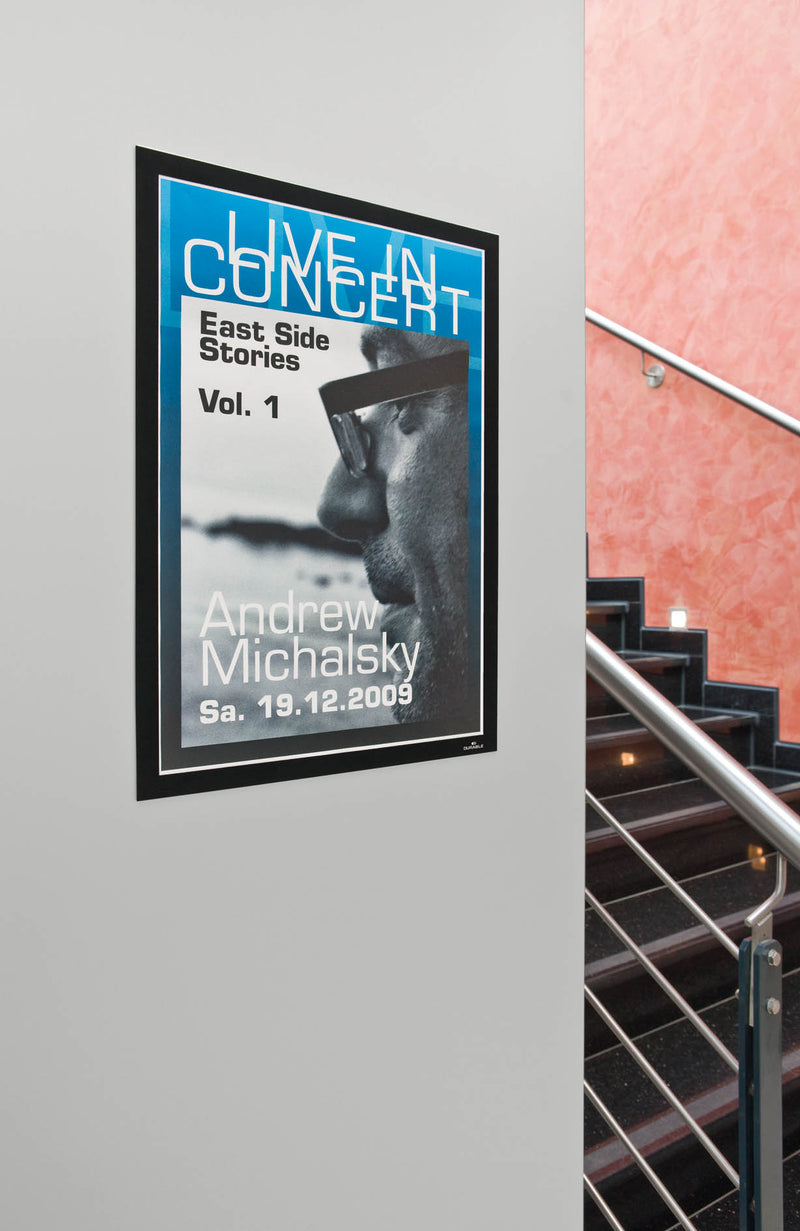 Durable Duraframe Magnetic Display Frame Self Adhesive A3 Black (Pack 2) 487301 - UK BUSINESS SUPPLIES