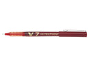 Pilot V7 Hi-Tecpoint Liquid Ink Rollerball Pen 0.7mm Tip 0.5mm Line Red (Pack 12) - 101101202 - UK BUSINESS SUPPLIES