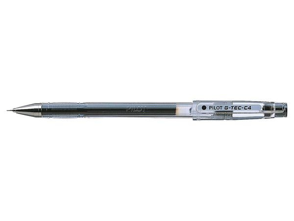 Pilot G-Tec C4 Microtip Gel Rollerball Pen 0.4mm Tip 0.2mm Line Black (Pack 12) - 60101201 - UK BUSINESS SUPPLIES