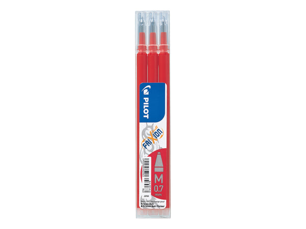 Pilot Refill for FriXion Ball/Clicker Pens 0.7mm Tip Red (Pack 3) - 75300302 - UK BUSINESS SUPPLIES