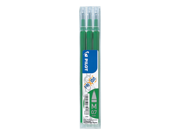Pilot Refill for FriXion Ball/Clicker Pens 0.7mm Tip Green (Pack 3) - 75300304 - UK BUSINESS SUPPLIES
