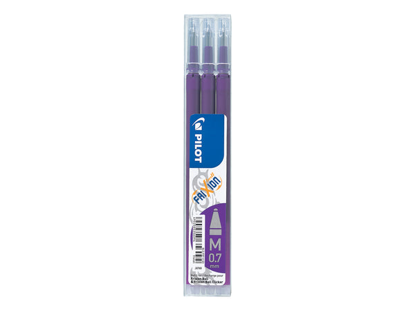 Pilot Refill for FriXion Ball/Clicker Pens 0.7mm Tip Violet (Pack 3) - 75300308 - UK BUSINESS SUPPLIES