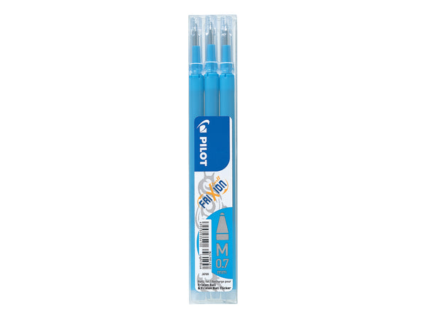 Pilot Refill for FriXion Ball/Clicker Pens 0.7mm Tip Light Blue (Pack 3) - 75300310 - UK BUSINESS SUPPLIES