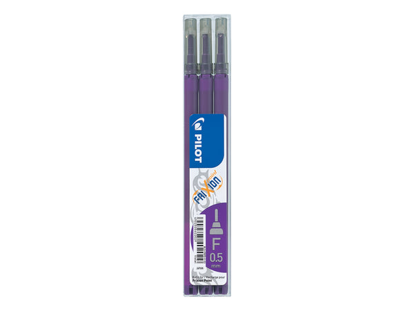 Pilot Refill for FriXion Point Pens 0.5mm Tip Violet (Pack 3) - 76300308 - UK BUSINESS SUPPLIES