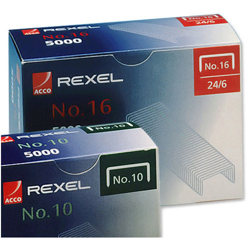 Rexel No.16 6mm Staples (1 x Box of 5000 Staples) Ref 06010 - UK BUSINESS SUPPLIES
