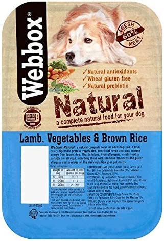 Webbox Adult Dog Food Lamb, Vegetables & Brown Rice 6 x 400g - UK BUSINESS SUPPLIES