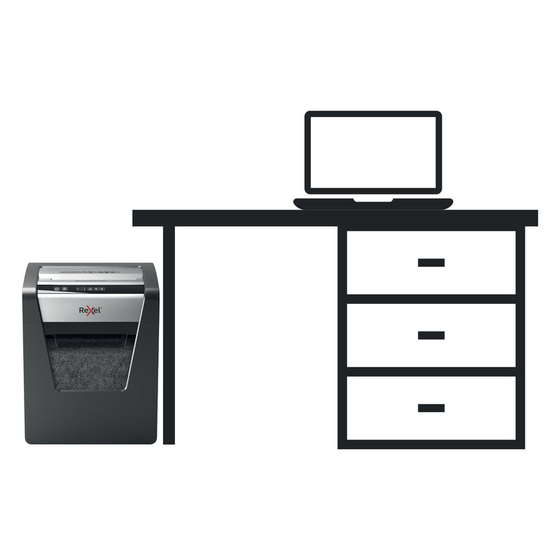 Rexel Momentum M510 Micro Cut Shredder 23 Litre 10 Sheet Black 2104575 - UK BUSINESS SUPPLIES