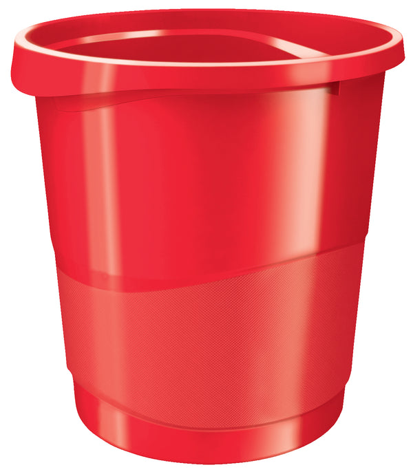 Rexel Choices Waste Bin Plastic Round 14 Litre Red 2115618 - UK BUSINESS SUPPLIES