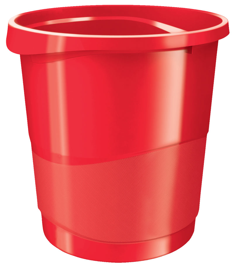 Rexel Choices Waste Bin Plastic Round 14 Litre Red 2115618 - UK BUSINESS SUPPLIES