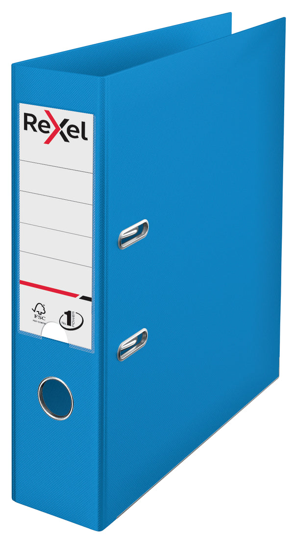 Rexel Choices Lever Arch File Polypropylene A4 75mm Spine Width Blue (Pack 10) 2115503 - UK BUSINESS SUPPLIES