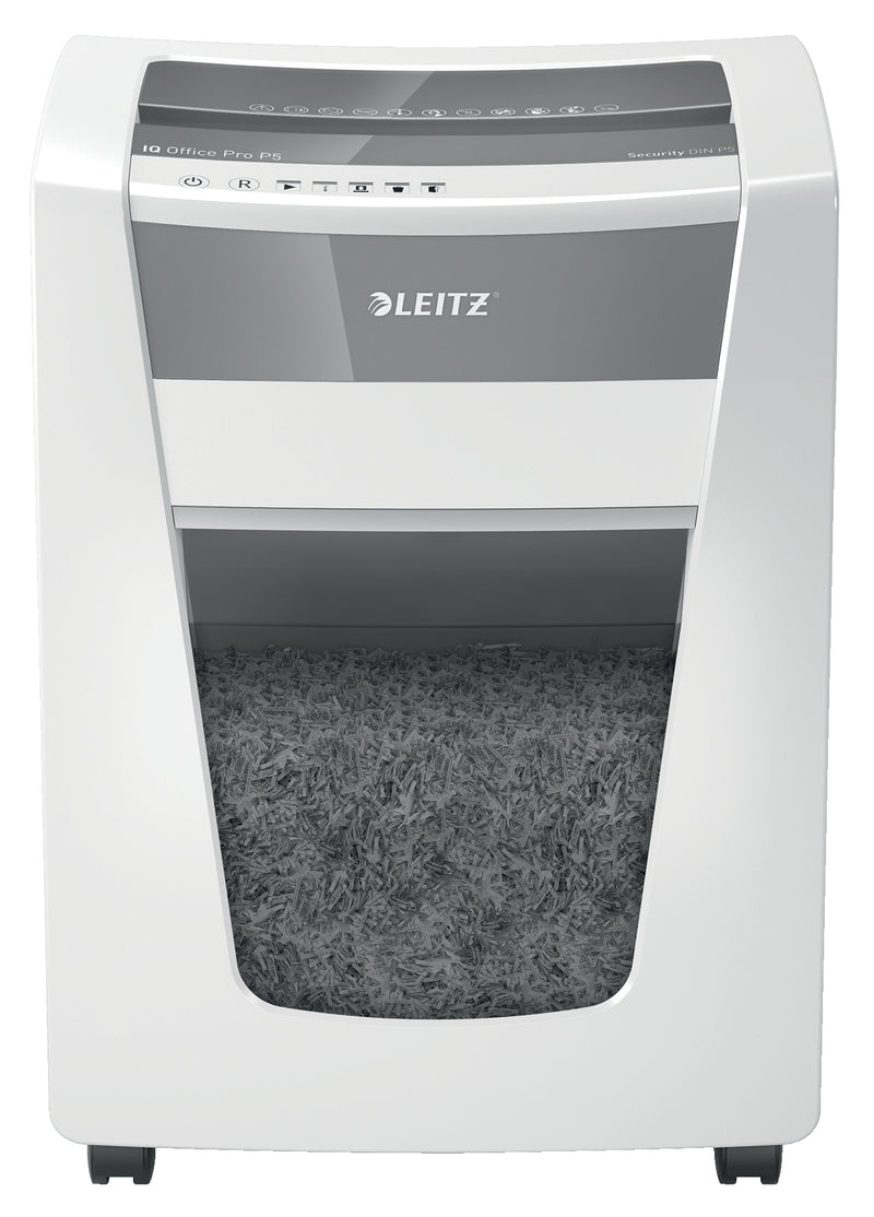 Leitz IQ Office Pro Micro Cut Shredder 30 Litre 17 Sheet White DS 80051000 - UK BUSINESS SUPPLIES