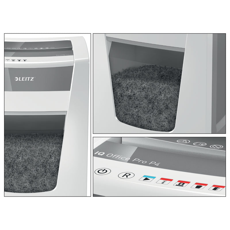 Leitz IQ Office Pro Cross Cut Shredder 30 Litre 22 Sheet White DS 80061000 - UK BUSINESS SUPPLIES