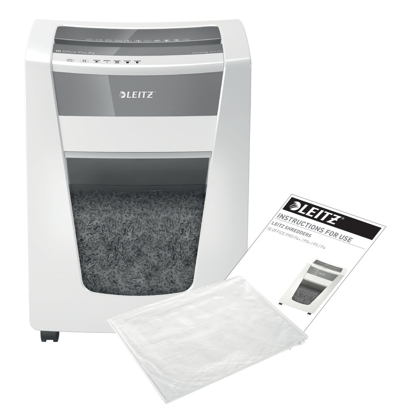 Leitz IQ Office Pro Cross Cut Shredder 30 Litre 22 Sheet White DS 80061000 - UK BUSINESS SUPPLIES