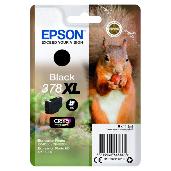 Epson 378XL Black Photo HD Inkjet Cartridge C13T37914010 - UK BUSINESS SUPPLIES