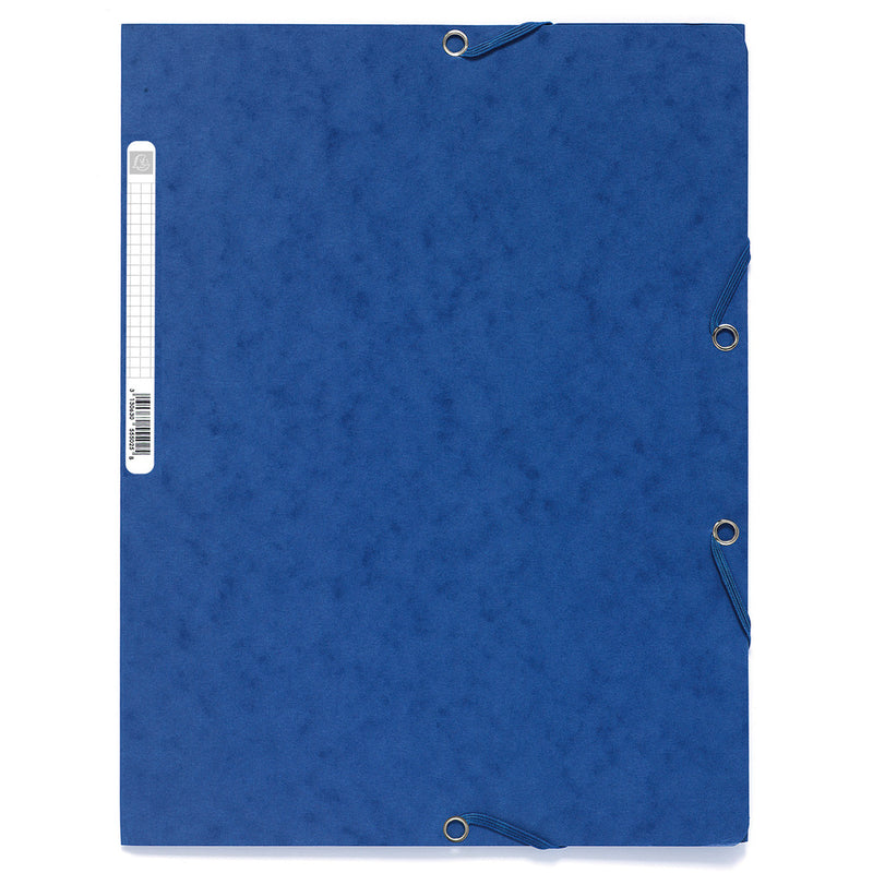 Europa 3 Flap Folder Manilla 240x320mm Elasticated 400gsm Blue (Pack 10) - 55502SE - UK BUSINESS SUPPLIES