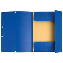 Europa 3 Flap Folder Manilla 240x320mm Elasticated 400gsm Blue (Pack 10) - 55502SE - UK BUSINESS SUPPLIES