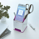 Leitz WOW Sound Pen Holder White/Purple 53631062 - UK BUSINESS SUPPLIES