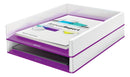 Leitz WOW Letter Tray Dual Colour White/Purple 53611062 - UK BUSINESS SUPPLIES