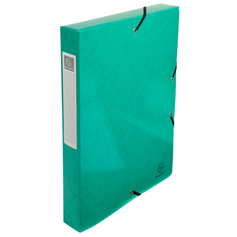 Exacompta Iderama Box File Pressboard A4 40mm Spine Width Elastic Closure Assorted (Pack 8) - 59929E - UK BUSINESS SUPPLIES