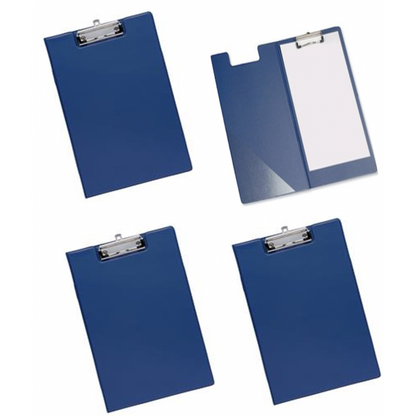 Belgravia Stationery PVC Fold Over (A4) Clipboard (Blue) - UK BUSINESS SUPPLIES