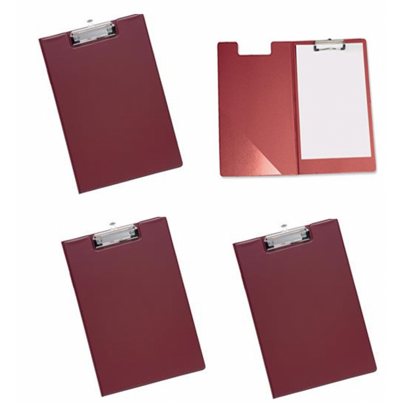 Belgravia Stationery PVC Fold Over (A4) Clipboard (Red) - UK BUSINESS SUPPLIES