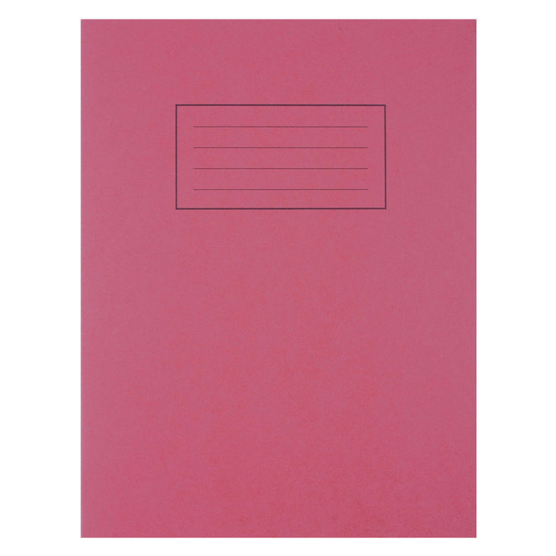 Silvine 229x178mm Red Exercise Book Ruled & Margin 80 Pages Pack of 10 - UK BUSINESS SUPPLIES