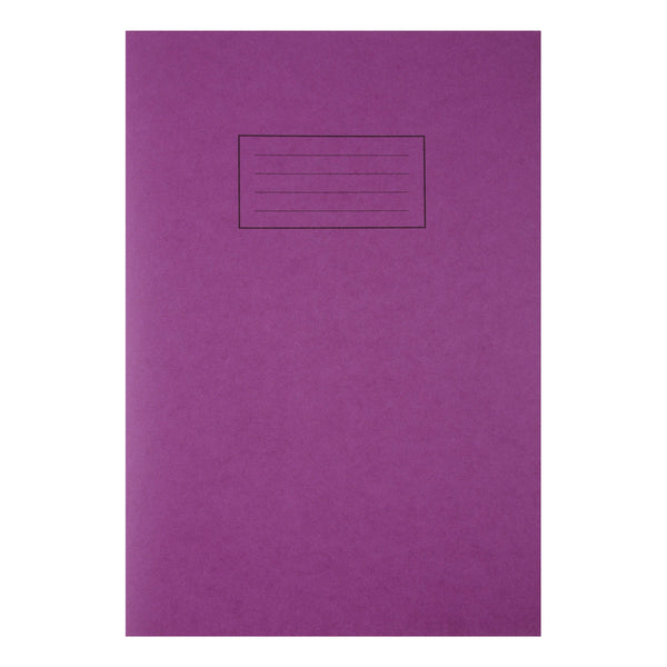 Silvine Exercise Book Ruled and Margin 80 Pages A4 Purple Ref EX111 (Pack 10) - UK BUSINESS SUPPLIES