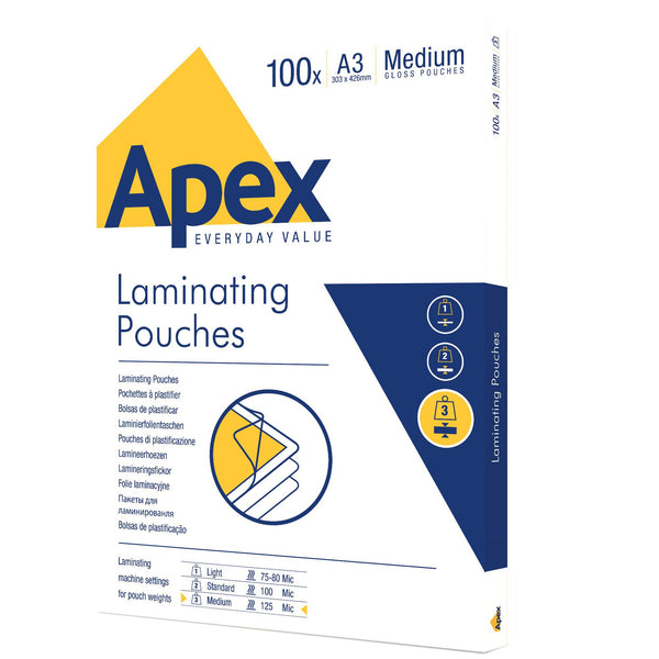 ValueX Laminating Pouch A3 2x125 Micron Gloss (Pack 100) 6003401 - UK BUSINESS SUPPLIES