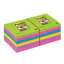 Post-it Super Sticky Notes 76x76mm 90 Sheets Assorted (Pack of 12) 654-12SSUC - UK BUSINESS SUPPLIES