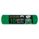 Heavy Duty Green Garden Sacks 10 Pack Tie Handles 50L Capacity - UK BUSINESS SUPPLIES