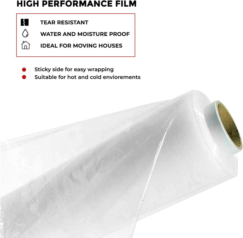 Stretch Wrap Film 400mmx300m Medium Duty 17micron NY17-0400-250 {Roll-X} - UK BUSINESS SUPPLIES